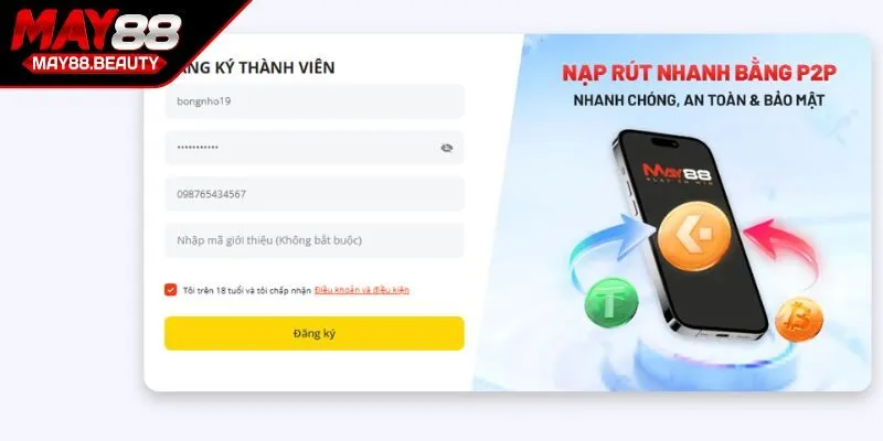 Lưu ý quan trọng cần nhớ khi đăng ký MAY88